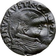 Italy 1 Sesino (Siro. Principality of Correggio) SYRVS AVSTR CORR PRIN coin obverse Italy 1 Sesino (Siro. Principality of Correggio) SYRVS AVSTR CORR PRIN coin obverse