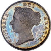 UK 1 Shilling (Victoria Pattern) VICTORIA DEI GRATIA C. W. coin obverse