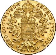 Austria 1 Thaler (Maria Theresia Posthumous. Pattern) ARCHID AVST DUX BURG CO TYR 1780 ☓ coin reverse Austria 1 Thaler (Maria Theresia Posthumous. Pattern) ARCHID AVST DUX BURG CO TYR 1780 ☓ coin reverse