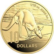 Australia 10 Dollars (Kangaroo. Desert Life) 1/10 OZ .9999 AU 10 DOLLARS coin reverse Australia 10 Dollars (Kangaroo. Desert Life) 1/10 OZ .9999 AU 10 DOLLARS coin reverse