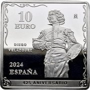 Spain 10 Euro (425th Anniversary of Velazquez. Vulcano's Forge) 10 EURO ♔M DIEGO VELÁZQUEZ 2024 ESPAÑA 425 ANIVERSARIO coin obverse Spain 10 Euro (425th Anniversary of Velazquez. Vulcano's Forge) 10 EURO ♔M DIEGO VELÁZQUEZ 2024 ESPAÑA 425 ANIVERSARIO coin obverse