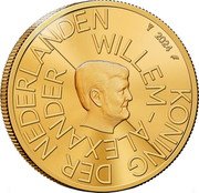 Netherlands 10 Euro 750 Years of Amsterdam 2024 ☤ + raven Proof WILLEM-ALEXANDER KONING DER NEDERLANDEN 2024 coin obverse
