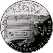 Spain 10 Euro (Centenary of Radio) ESPAÑA CENTENARIO DE LA RADIO coin obverse Spain 10 Euro (Centenary of Radio) ESPAÑA CENTENARIO DE LA RADIO coin obverse