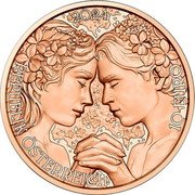 Austria 10 Euro Flower Leanguage. Violet 2024 Uncirculated REPUBLIK ÖSTERREICH 2024 10 EURO coin obverse Austria 10 Euro Flower Leanguage. Violet 2024 Uncirculated REPUBLIK ÖSTERREICH 2024 10 EURO coin obverse