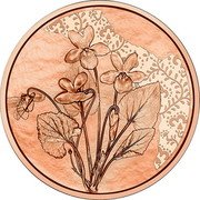 Austria 10 Euro Flower Leanguage. Violet 2024 Uncirculated coin reverse Austria 10 Euro Flower Leanguage. Violet 2024 Uncirculated coin reverse
