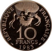 France 10 Francs (Bicentenary of the First Balloon Flight) RÉPVBLIQVE FRANÇAISE 10 FRANCS 1983 coin obverse France 10 Francs (Bicentenary of the First Balloon Flight) RÉPVBLIQVE FRANÇAISE 10 FRANCS 1983 coin obverse
