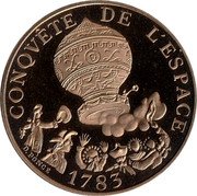 France 10 Francs (Bicentenary of the First Balloon Flight) CONQVÊTE DE L'ESPACE D.PONCE 1783 coin reverse France 10 Francs (Bicentenary of the First Balloon Flight) CONQVÊTE DE L'ESPACE D.PONCE 1783 coin reverse