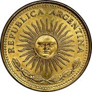 Argentina 10 Pesos (Pattern Coin) KM# Pn66 REPUBLICA ARGENTINA coin obverse Argentina 10 Pesos (Pattern Coin) KM# Pn66 REPUBLICA ARGENTINA coin obverse