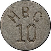 Canada 10 Сents (Hudson's Bay Company) HBC 10 coin obverse Canada 10 Сents (Hudson's Bay Company) HBC 10 coin obverse