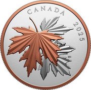 Canada 100 Dollars Gleaming Maple Leaves 2025 MG CANADA 2025 coin reverse Canada 100 Dollars Gleaming Maple Leaves 2025 MG CANADA 2025 coin reverse