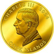 Cook Islands 100 Dollars (Hinotori) CHARLES III 2024 DT COOK ISLANDS coin obverse
