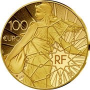 France 100 Euro (Golden Fleece) KM# 3444 100 €URO RF coin obverse