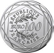 France 100 Euro (The Three Musketeers) RÉPUBLIQUE FRANÇAISE EURO 100 coin obverse
