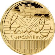 UK 100 Pounds (Paul McCartney) PAUL MCCARTNEY AR DO coin reverse UK 100 Pounds (Paul McCartney) PAUL MCCARTNEY AR DO coin reverse