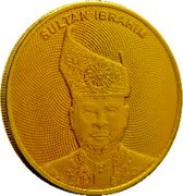 Malaysia 100 Ringgit (Installation of H.M. Seri Paduka Baginda Yang di-Pertuan Agong XVII) SULTAN IBRAHIM coin obverse Malaysia 100 Ringgit (Installation of H.M. Seri Paduka Baginda Yang di-Pertuan Agong XVII) SULTAN IBRAHIM coin obverse