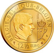 Belgium 12-1/2 Euro (25th Wedding Anniversary of Royal Couple's) BELGIE - BELGIQUE - BELGIEN 2024 LL 12-1/2 EURO FP coin obverse Belgium 12-1/2 Euro (25th Wedding Anniversary of Royal Couple's) BELGIE - BELGIQUE - BELGIEN 2024 LL 12-1/2 EURO FP coin obverse