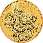 Australia 15 Dollars Australian Koala. Bullion 2024 P125 BU 2024 1/10 OZ 9999 GOLD KOALA P125 IJ coin reverse Australia 15 Dollars Australian Koala. Bullion 2024 P125 BU 2024 1/10 OZ 9999 GOLD KOALA P125 IJ coin reverse