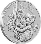 Australia 15 Dollars Charles III. Australian Koala 2024 P125 IJ 2024 1/10OZ 9995 PLATINUM KOALA P125 coin reverse Australia 15 Dollars Charles III. Australian Koala 2024 P125 IJ 2024 1/10OZ 9995 PLATINUM KOALA P125 coin reverse