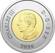Canada 2 Dollars 100th Anniversary of the Royal Canadian Air Force 2024 Set CHARLES III D G REX 2024 SR coin obverse Canada 2 Dollars 100th Anniversary of the Royal Canadian Air Force 2024 Set CHARLES III D G REX 2024 SR coin obverse
