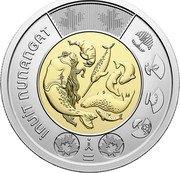 Canada 2 Dollars Celebrating Inuit Nunangat 2024 Roll INUIT NUNANGAT coin reverse Canada 2 Dollars Celebrating Inuit Nunangat 2024 Roll INUIT NUNANGAT coin reverse