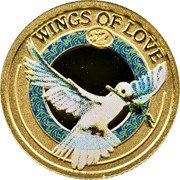 Cook Islands 2 Dollars (Dove) WINGS OF LOVE $2 coin reverse Cook Islands 2 Dollars (Dove) WINGS OF LOVE $2 coin reverse
