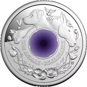Australia 2 Dollars (War Animals Remembrance Purple Poppy) WAR ANIMALS REMEMBRANCE C BS coin reverse