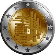 Cyprus 2 Euro EU Membership 2024  2004-2024 coin obverse Cyprus 2 Euro EU Membership 2024  2004-2024 coin obverse