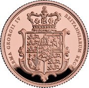 UK 2 Sovereign Double. 200th Anni. of Jean Baptiste Merlen’s Shield Design 2024 Sets ARMA GEORGII IV BRITANNIARUM REGIS coin reverse