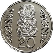 New Zealand 20 Cents (Charles III. Circulation Coin) 20 coin reverse New Zealand 20 Cents (Charles III. Circulation Coin) 20 coin reverse