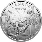 Canada 20 Dollars 80th Anniversary of the End of the Second World War in Europe 2025 NH CANADA 1945 - 2025 coin reverse Canada 20 Dollars 80th Anniversary of the End of the Second World War in Europe 2025 NH CANADA 1945 - 2025 coin reverse