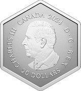 Canada 20 Dollars Stellar Dendrite Snowflake 2024  Reverse Proof CHARLES III D G REX CANADA 2024 20 DOLLARS SR coin obverse