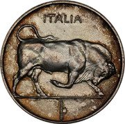 Italy 20 Lire (Victor Emmanuel III Pattern) ITALIA coin reverse Italy 20 Lire (Victor Emmanuel III Pattern) ITALIA coin reverse