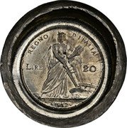 Italy 20 Lire (Victor Emmanuel III Trial Strike) REGNO D'ITALIA LIRE 20 E. BONINSEGNA M. L. GIORGI INC R 1912 coin reverse Italy 20 Lire (Victor Emmanuel III Trial Strike) REGNO D'ITALIA LIRE 20 E. BONINSEGNA M. L. GIORGI INC R 1912 coin reverse