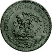 Mexico 20 Pesos (Pattern. Calendario Azteca. Uniface) ESTADOS UNIDOS MEXICANOS 1917 coin obverse Mexico 20 Pesos (Pattern. Calendario Azteca. Uniface) ESTADOS UNIDOS MEXICANOS 1917 coin obverse
