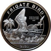 Vanuatu 20 Vatu Frigate Bird 2020  FRIGATE BIRD ONE OUNCE FINE SILVER 999 2020 coin reverse Vanuatu 20 Vatu Frigate Bird 2020  FRIGATE BIRD ONE OUNCE FINE SILVER 999 2020 coin reverse