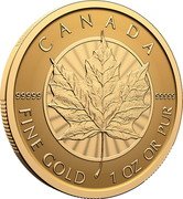 Canada 200 Dollars (Maple Leaf Premium Bullion) CANADA 9999 9999 FINE GOLD 1 OZ OR PUR coin reverse Canada 200 Dollars (Maple Leaf Premium Bullion) CANADA 9999 9999 FINE GOLD 1 OZ OR PUR coin reverse