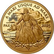 Canada 200 Dollars Peace Dollar. Lady Peace 2025 ST PAX A MARI USQUE AD MARE 2025 coin reverse Canada 200 Dollars Peace Dollar. Lady Peace 2025 ST PAX A MARI USQUE AD MARE 2025 coin reverse