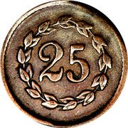 USA 25 Cents (Civil War Token. JJ Benson 1st MTD Rifle Company of New York) 25 coin reverse USA 25 Cents (Civil War Token. JJ Benson 1st MTD Rifle Company of New York) 25 coin reverse