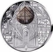 France 25 Euro (French Excellence. Notre-Dame de Paris Rebuild) RF 2024 25 € coin obverse