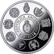 Argentina 25 Pesos (Capitals. Buenos Aires) REPVBLICA ARGENTINA $25 2024 coin obverse Argentina 25 Pesos (Capitals. Buenos Aires) REPVBLICA ARGENTINA $25 2024 coin obverse
