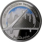 Argentina 25 Pesos (Capitals. Buenos Aires) XIII SERIE CAPITALES IBEROAMERICANAS BUENOS AIRES coin reverse Argentina 25 Pesos (Capitals. Buenos Aires) XIII SERIE CAPITALES IBEROAMERICANAS BUENOS AIRES coin reverse