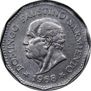 Argentina 25 Pesos (Pattern. Faustino Sarmiento) DOMINGO FAUSTINO SARMIENTO 1968 coin reverse Argentina 25 Pesos (Pattern. Faustino Sarmiento) DOMINGO FAUSTINO SARMIENTO 1968 coin reverse