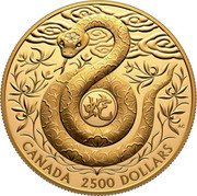 Canada 2500 Dollars (Lunar Year of the Snake) CANADA 2500 DOLLARS AC coin reverse Canada 2500 Dollars (Lunar Year of the Snake) CANADA 2500 DOLLARS AC coin reverse