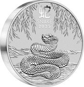 Australia 30 Dollars (Lunar Series. Year of the Snake) 蛇 SNAKE 2025 P coin reverse Australia 30 Dollars (Lunar Series. Year of the Snake) 蛇 SNAKE 2025 P coin reverse