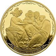 Spain 400 Euro (425th Anniversary of Velazquez. The Feast of Bacchus) EL TRIUNFO DE BACO coin reverse Spain 400 Euro (425th Anniversary of Velazquez. The Feast of Bacchus) EL TRIUNFO DE BACO coin reverse