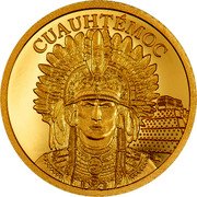 Cook Islands 5 Dollars (Aztec Empire) CUAUHTÉMOC coin reverse Cook Islands 5 Dollars (Aztec Empire) CUAUHTÉMOC coin reverse