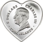 Cook Islands 5 Dollars Infinity 2025  Proof 5 DOLLARS CHARLES III DT COOK ISLANDS coin obverse Cook Islands 5 Dollars Infinity 2025  Proof 5 DOLLARS CHARLES III DT COOK ISLANDS coin obverse