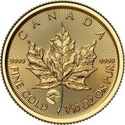 Canada 5 Dollars (Maple Leaf. Polar Bears Privy Mark) CANADA 9999 9999 FINE GOLD 1/10 OZ OR PUR coin reverse Canada 5 Dollars (Maple Leaf. Polar Bears Privy Mark) CANADA 9999 9999 FINE GOLD 1/10 OZ OR PUR coin reverse