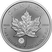 Canada 5 Dollars Maple Leaf. Year of the Snake Privy Mark 2025 CANADA 9999 9999 FINE SILVER 1 OZ ARGENT PUR coin reverse Canada 5 Dollars Maple Leaf. Year of the Snake Privy Mark 2025 CANADA 9999 9999 FINE SILVER 1 OZ ARGENT PUR coin reverse