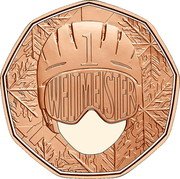 Austria 5 Euro (Alpine World Ski Championships) WELTMEISTER 1 coin reverse Austria 5 Euro (Alpine World Ski Championships) WELTMEISTER 1 coin reverse